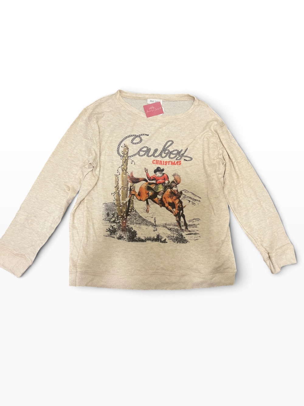 NEW Boutique Phil Love Cowboy Christmas Crewneck Sweatshirt XL